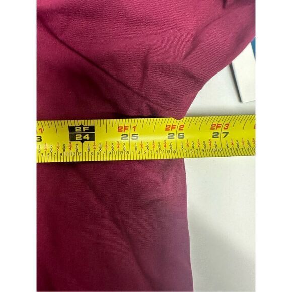 NWT Adar Scrubs Women’s Top Uniform Advantage V Neck Pocket Burgandy Size 2X - Picture 7 of 12